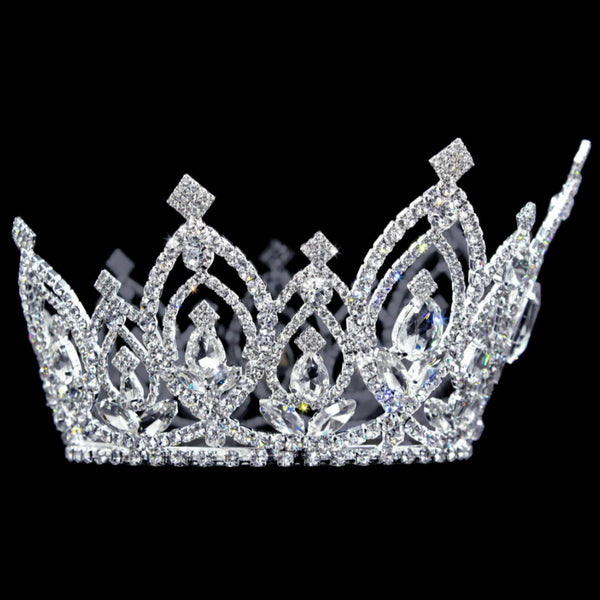 Extreme Sparkle 4" Crystal Rhinestone Silver Crown