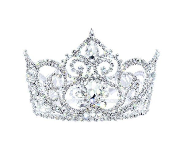 Fairy Tale Princess 3.5" Crystal Rhinestone Silver Crown