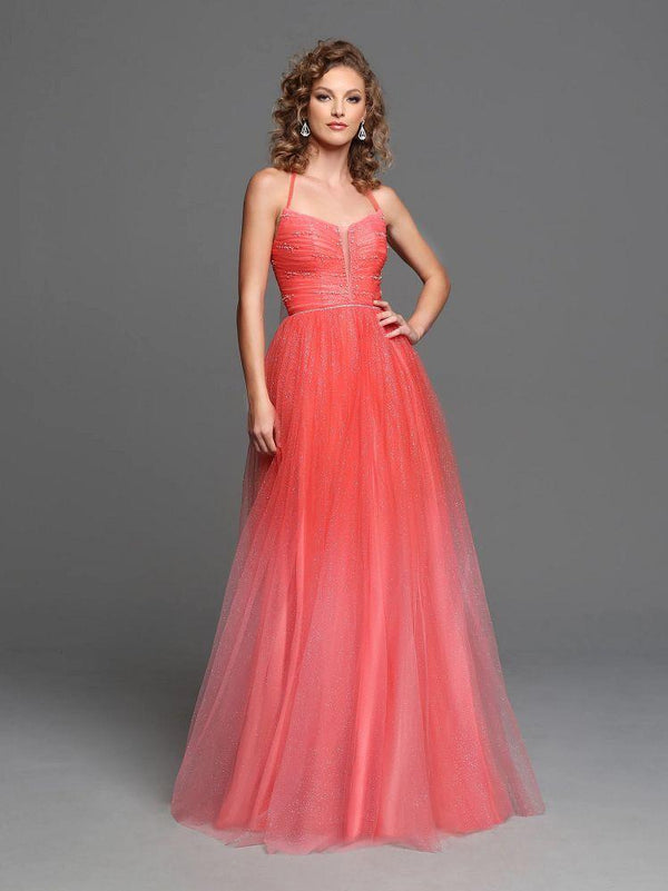 Sparkle Prom 72242 Orange Glittering Tulle Ballgown