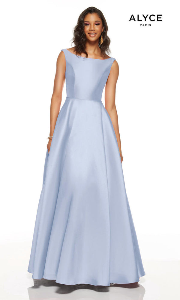 ALYCE Paris 60622 FRENCH BLUE Mikado A-Line Dress - Size 0