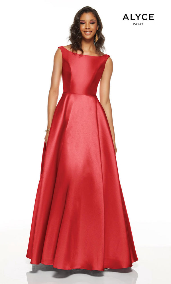 ALYCE Paris 60622 RED Mikado A-Line Dress