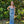 Blush Prom 12102 Pool Blue Shimmer Fitted Dress with Train