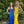 Blush Prom 12136 Bedazzled Fitted Dress with Low Open Back - Sapphire or Yellow