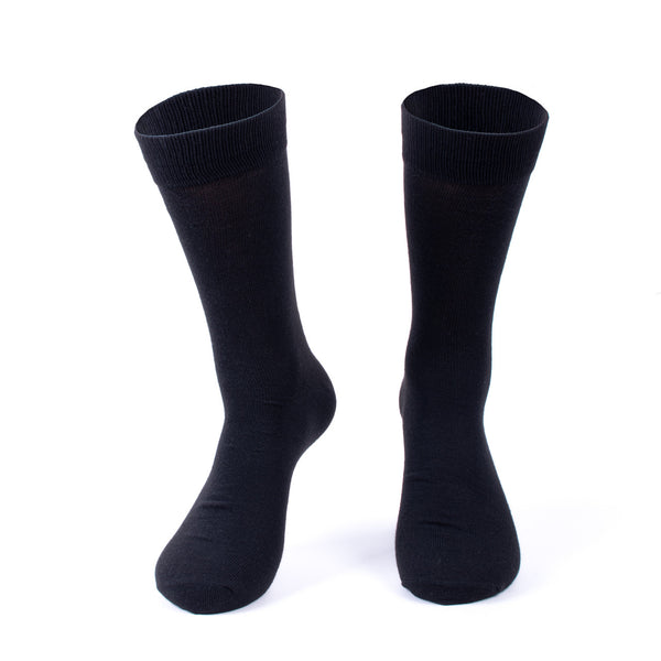 Men's Black Solid Crew Socks