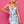 CLARISSE 30345 Light Blue Multi Floral Sequin Cocktail Dress