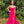 Dave & Johnny 7987 Simple Fuchsia Pink Chiffon Dress with Slit - Size 4