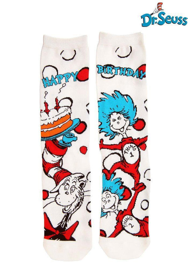 Dr. Seuss The Cat in the Hat Happy Birthday Novelty Socks