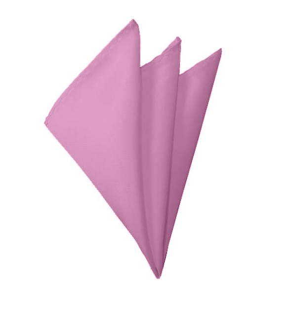 New Solid Satin Pocket Square - Dusty Pink