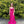 Ellie Wilde 122015 Fuchsia Pink Satin A-Line Dress with Slit - Size 00