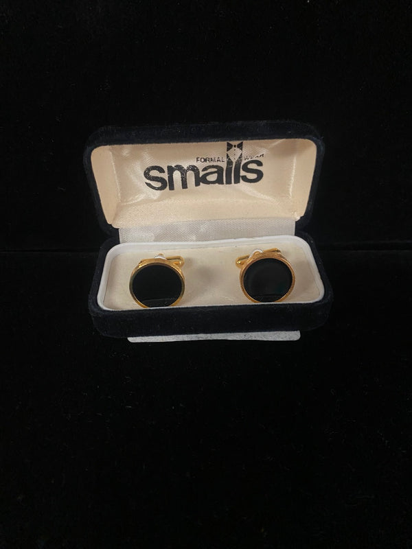 Black / Gold Wafer Cufflink