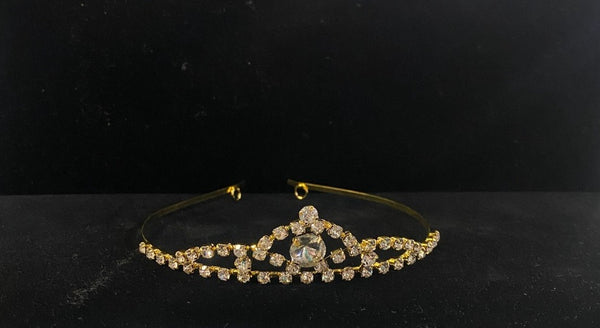 Gold Crystal Rhinestone Tiara of Perfection