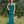 Clarisse 3511 Forest Green Beaded Illusion High Neck Fitted Jersey Dress - Size 2