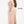 Jovani 52137 Blush Velvet Long Sleeve Dress with Center Back Slit