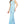 Lucci Lu 90003 Light Blue Glitter Stretch Knit Dress - Size 16