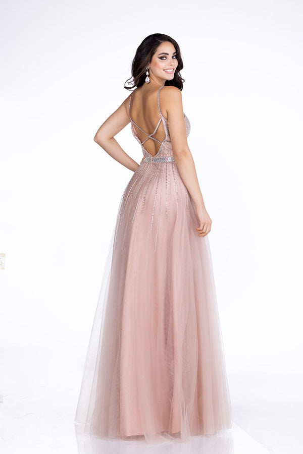 Lucci Lu style 90083 dress in Blush back