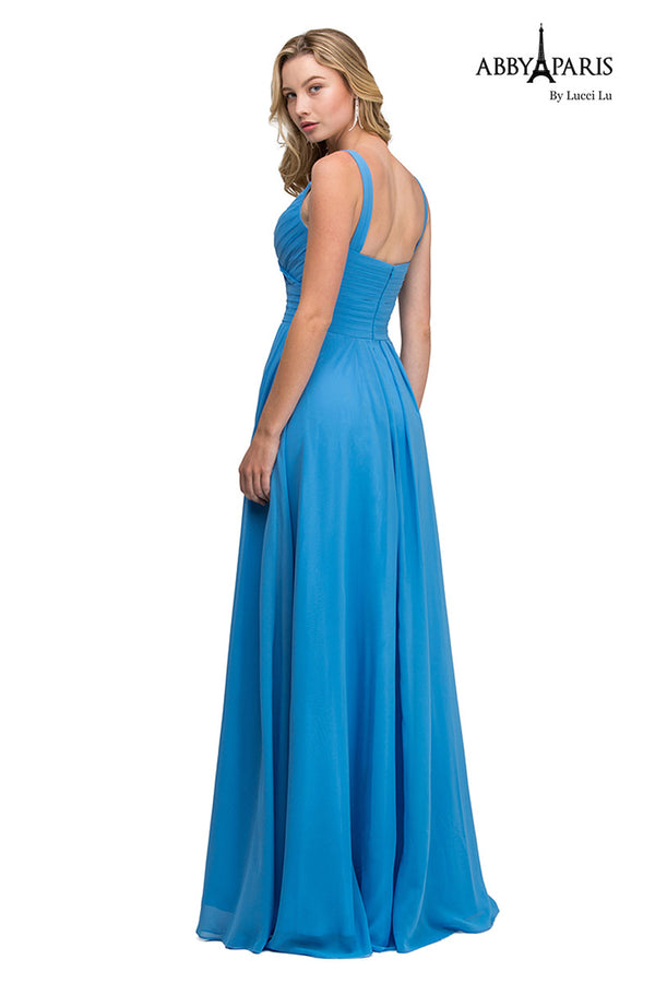 Lucci Lu style 93063 dress in Peri Blue back