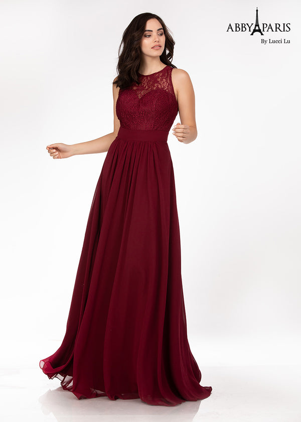 Lucci Lu style 93065 dress in Burgundy 