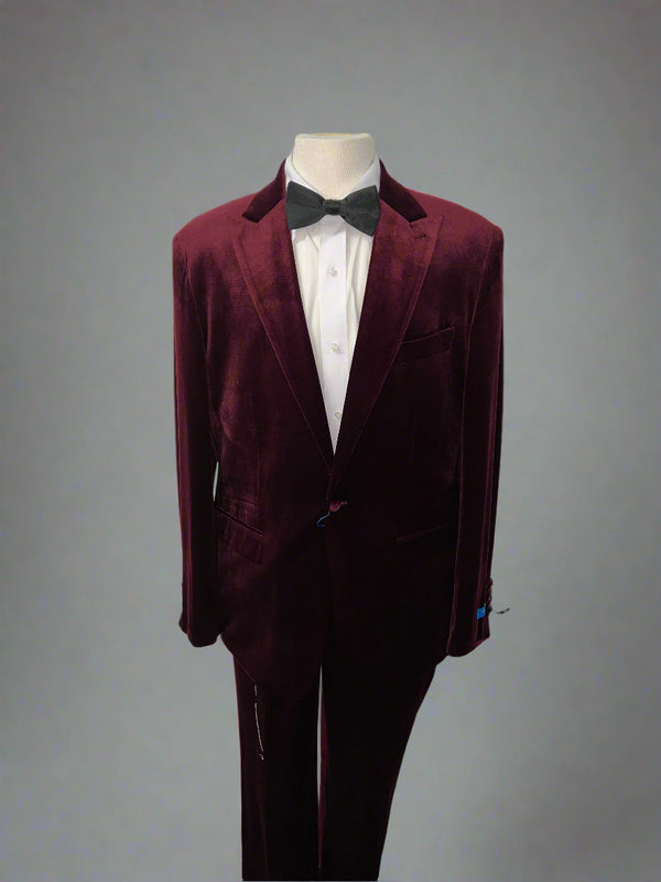 Burgundy or Merlot Velvet Suit