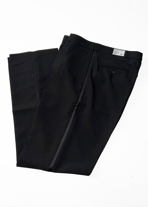 New Neil Allyn Black "Comfort Waist" Flat Front Tuxedo Pants