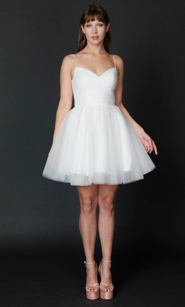 NINA CANACCI 607 Ivory Off White Tulle Cocktail Dress