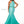 Rachel Allan 6669 Mint Jade Ombre V-Neck Satin Mermaid Dress