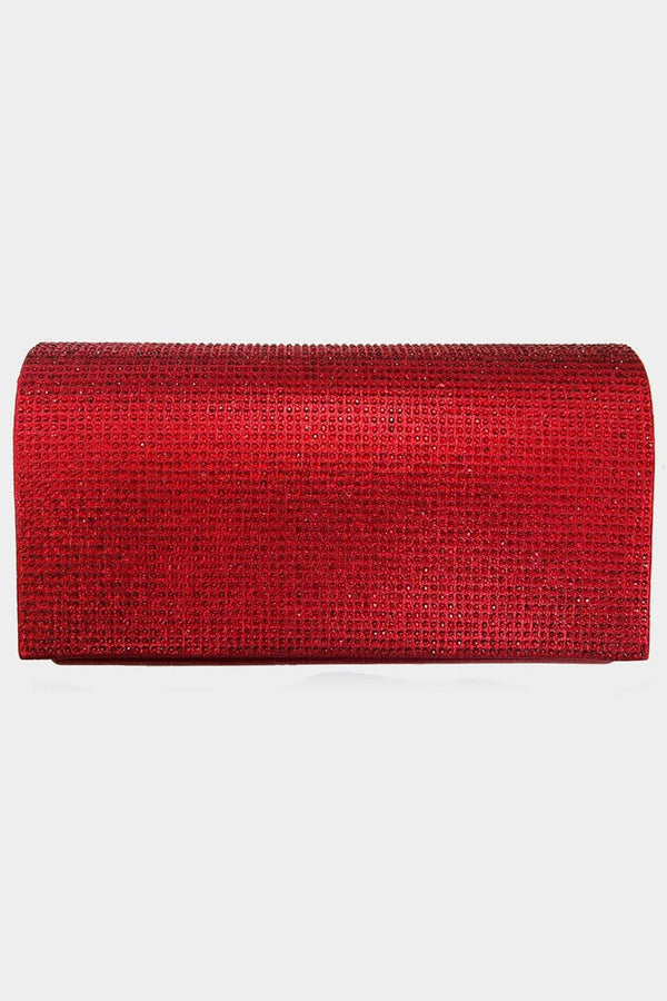 Sparkle Shimmer Bling Evening Clutch - Black, Red, Royal, Silver, Silver Iridescent