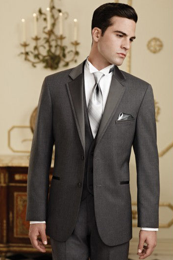 Steel Grey 'Twilight' Modern Fit Tuxedo by Jean Yves