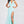 Colette 12234 Aqua Sequin Halter Fitted Dress with Slit