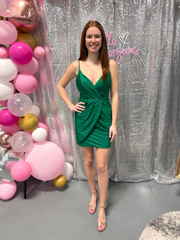 NINA CANACCI 517 Emerald Green Cocktail Dress