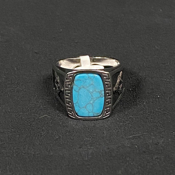 Turquoise Stone Masonic Ring