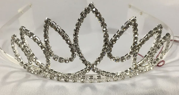 Himalayan Princess Silver Rhinestone Tiara