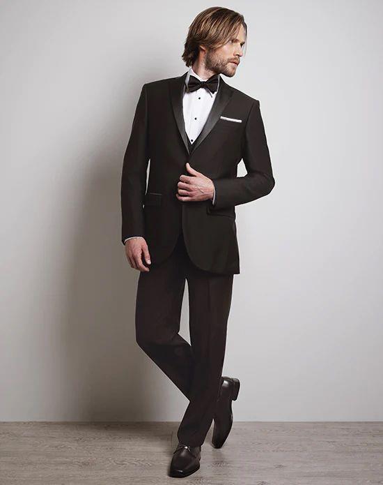 LUXE Faille Black Harmony 100% Wool Slim Fit Tuxedo