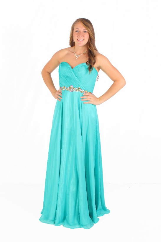 Alyce Paris 35576 Pool Sweetheart Chiffon A-Line Dress