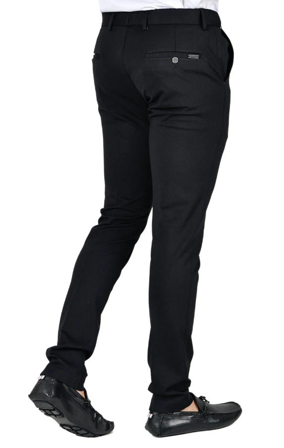 Black Slim-Fit Stretch Pant