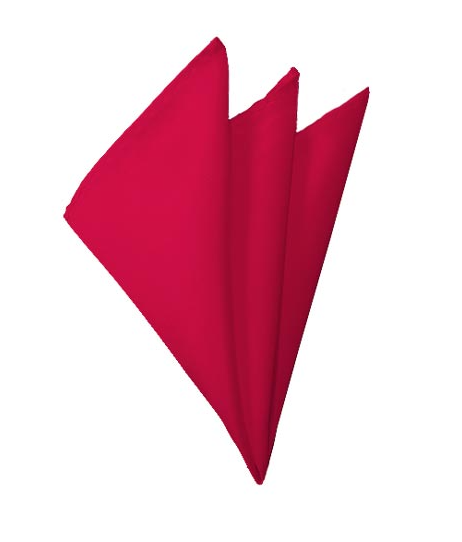 New Solid Satin Pocket Square - Fuchsia