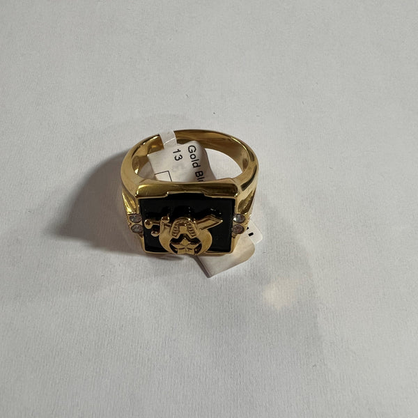 Gold Black Shriner Ring