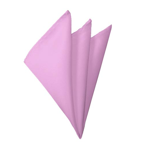 New Solid Satin Pocket Square - Pink