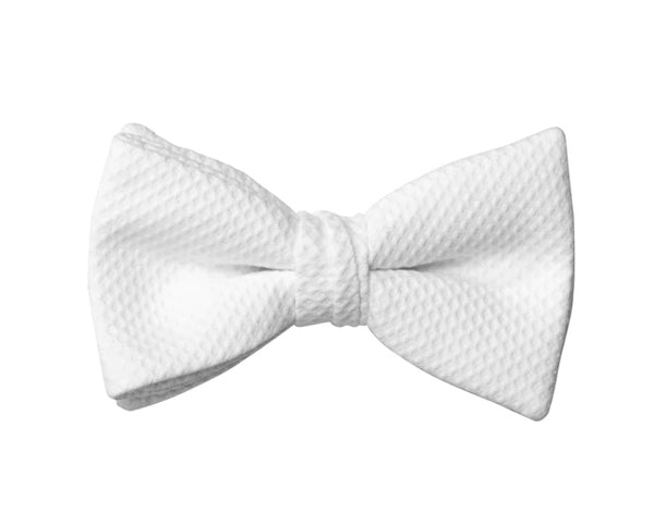 New "White Tie" Pique Pre-Tied Bow Tie