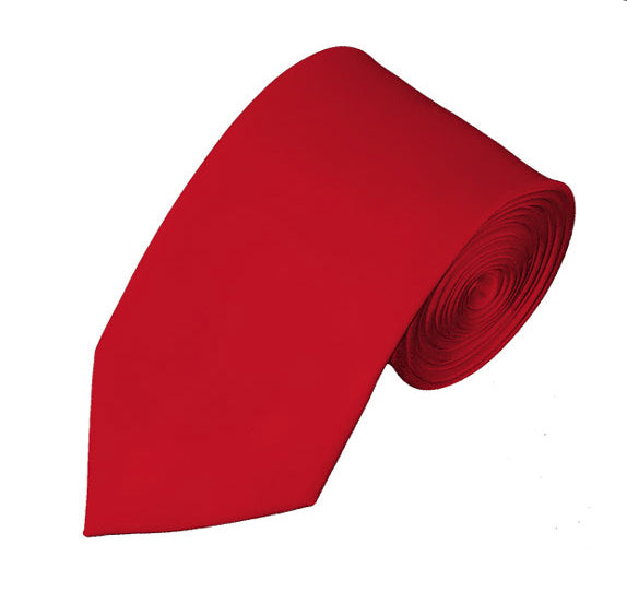 New Red Self Tie Slim Long Tie