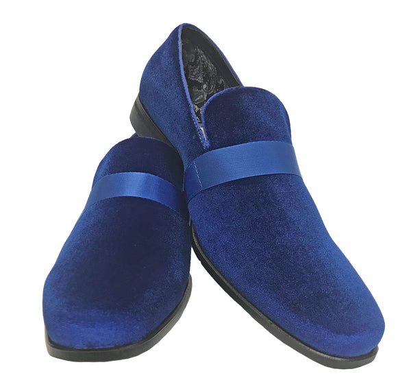 New Royal Blue Velvet Fashion Shoes