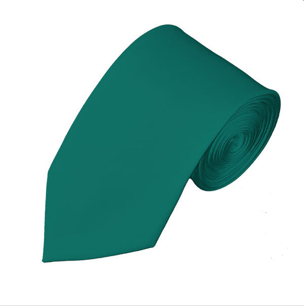 New Teal Green Self Tie Slim Long Tie