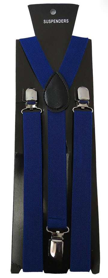 Adjustable Clip-on Suspenders - Royal Blue