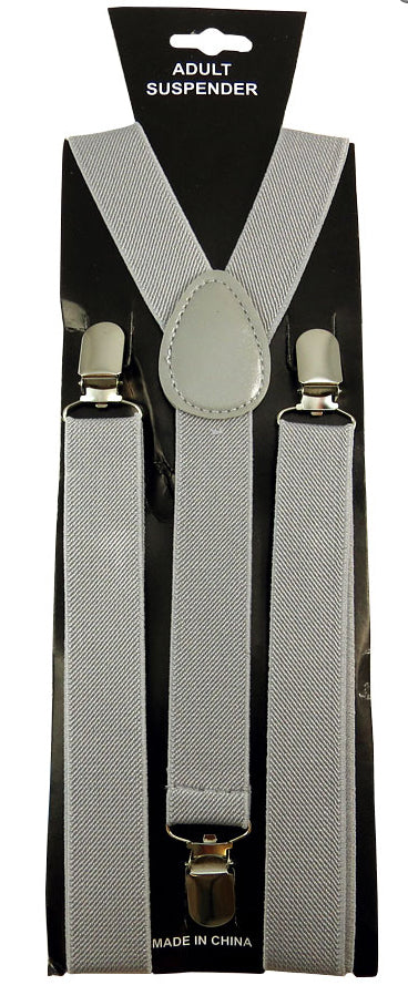 Adjustable Clip-on Suspenders - Grey