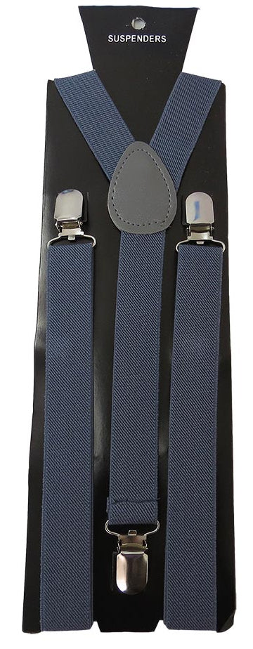 Adjustable Clip-on Suspenders - Charcoal