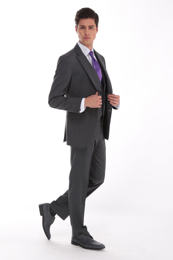 Steel Grey Allure Modern Fit Tuxedo by Jean Yves