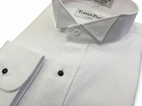 New "White Tie" Pique Wing Collar Tuxedo Shirt