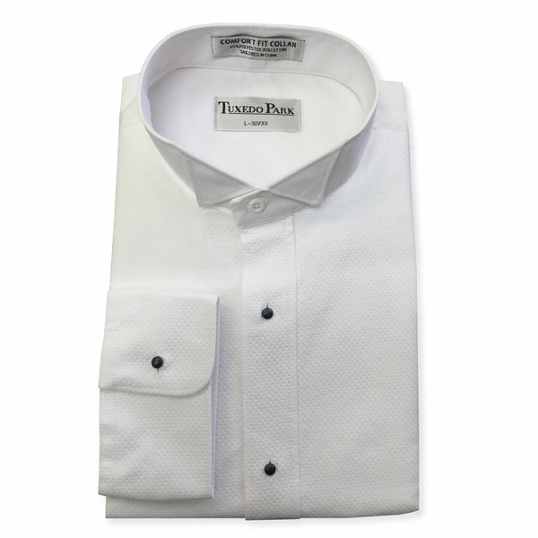 New "White Tie" Pique Wing Collar Tuxedo Shirt