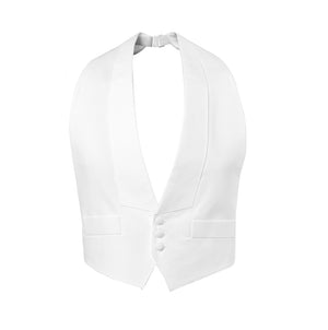 Pique White Tie Formal Open Back Adjustable Tuxedo Vest available at Formalwear Outlet Hillsborough, NC