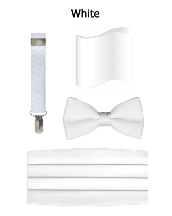 New Satin Bow Tie & Cummerbund Sets - Choose from 15 Colors